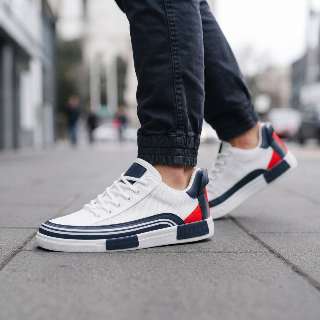 NorthGait Mesh Sneakers - White & Blue