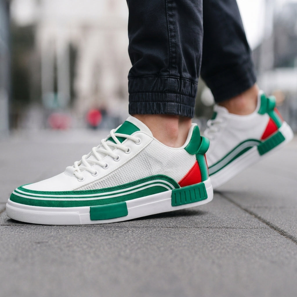 NorthGait Mesh Sneakers - White & Green