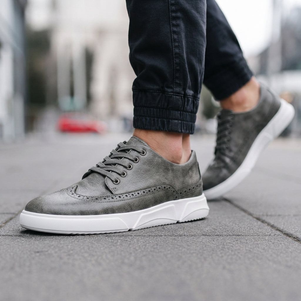 OakTrail Leather Sneakers - Grey