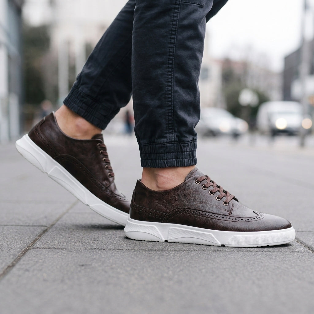 OakTrail Leather Sneakers - Dark Brown