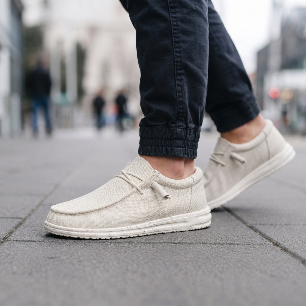 SummitTrail Canvas Loafers - Cream
