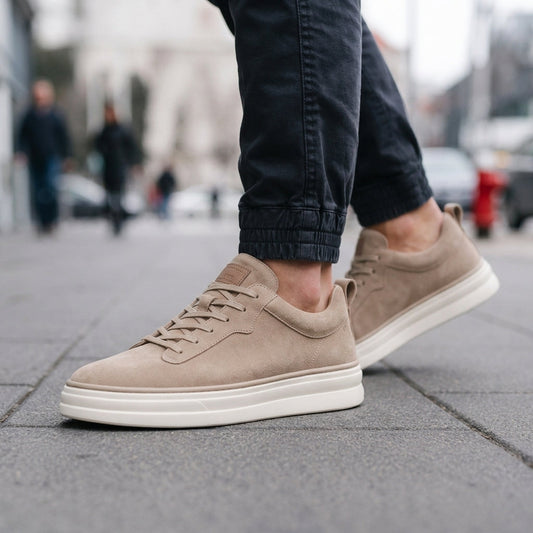 RiverBend Suede Slip-Ons - Beige