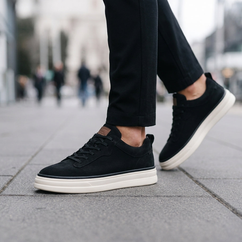 RiverBend Suede Slip-Ons - Black