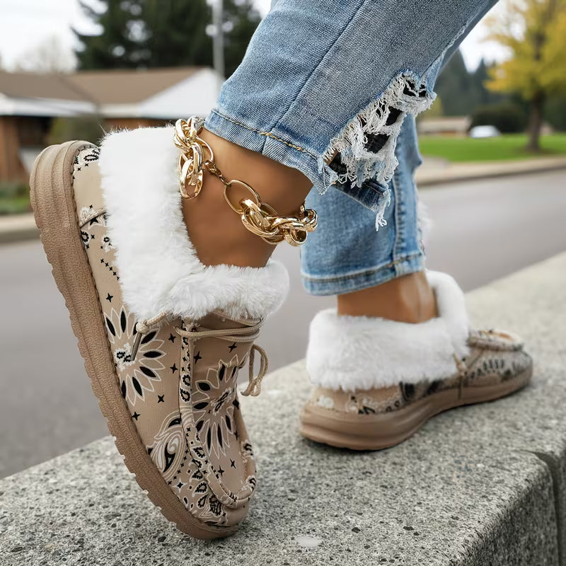 PetalLoft™ Floral Print Lace Loafers