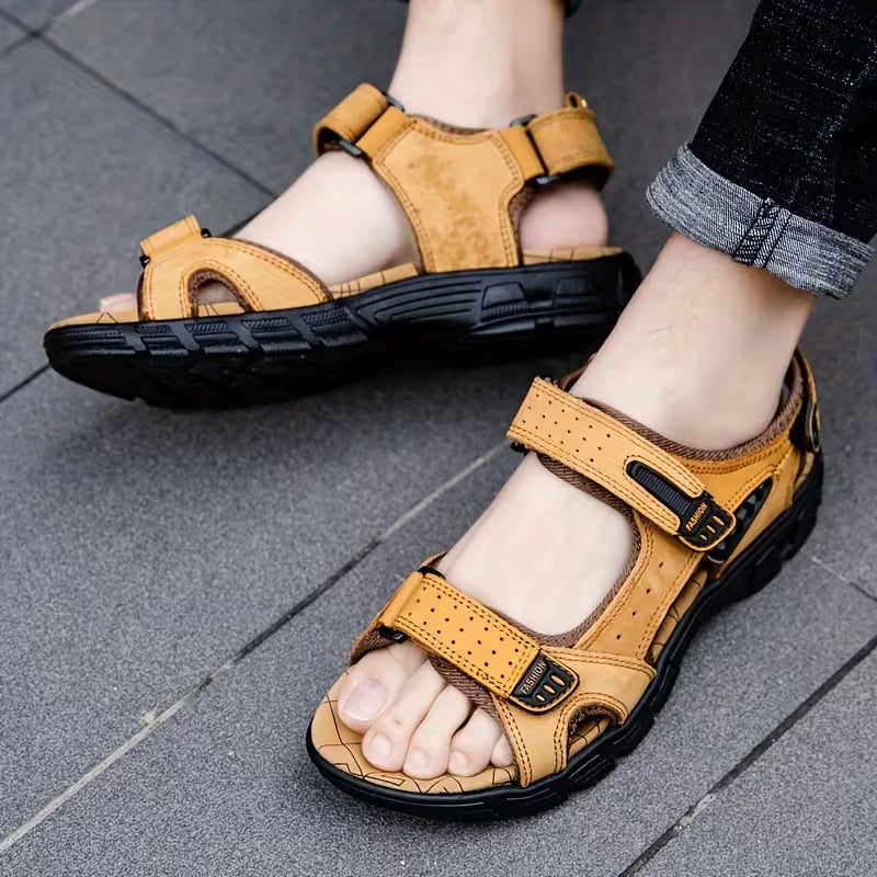 TerraFlow™ — Men's Orthopedic Leather Sandals