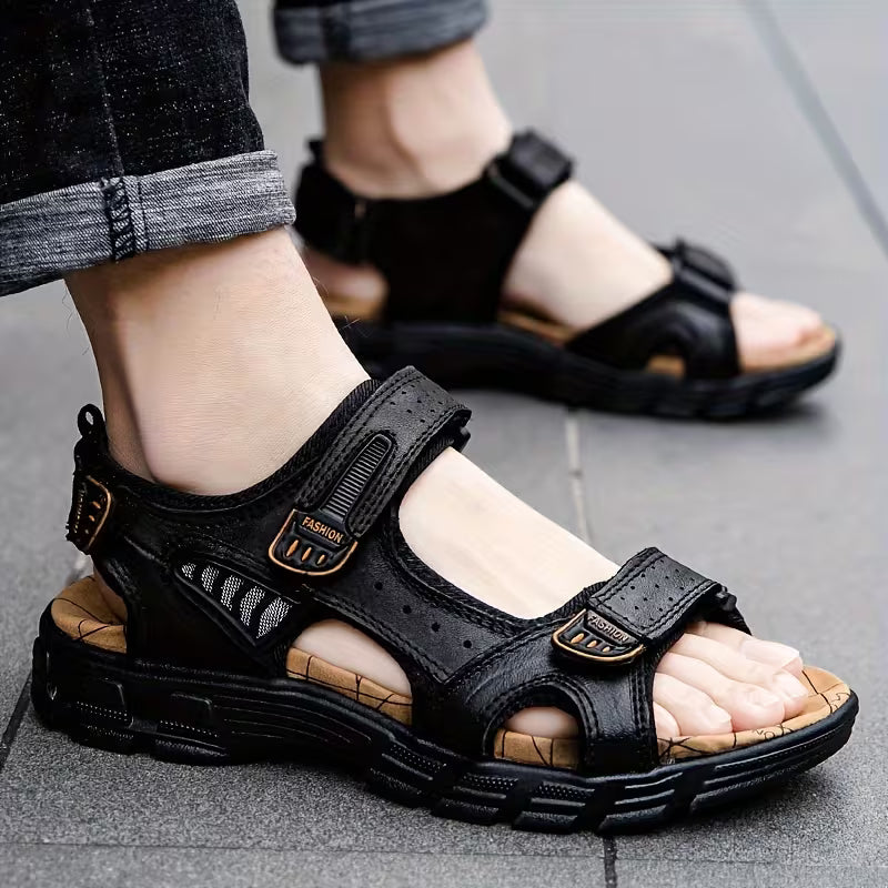 TerraFlow™ — Men's Orthopedic Leather Sandals