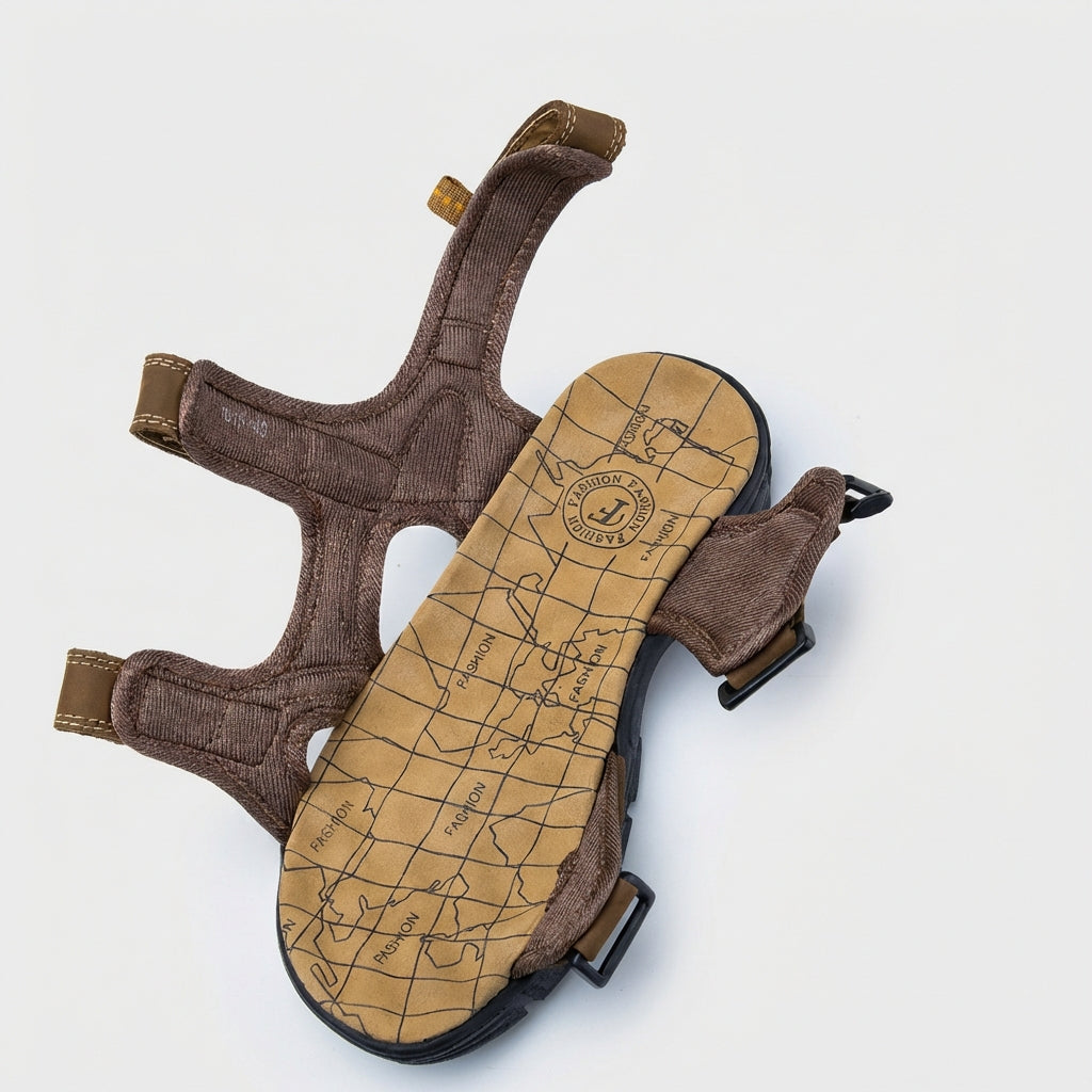 TerraFlow™ — Men's Orthopedic Leather Sandals