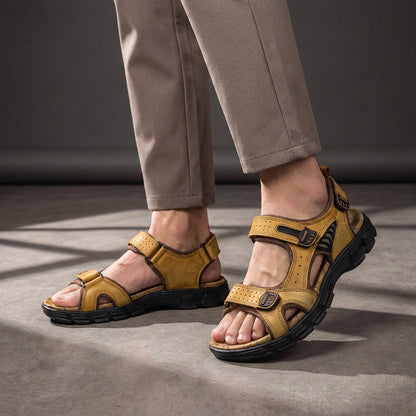 TerraFlow™ — Men's Orthopedic Leather Sandals