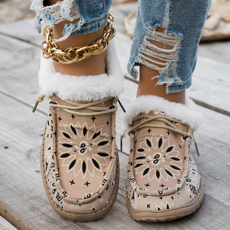 PetalLoft™ Floral Print Lace Loafers