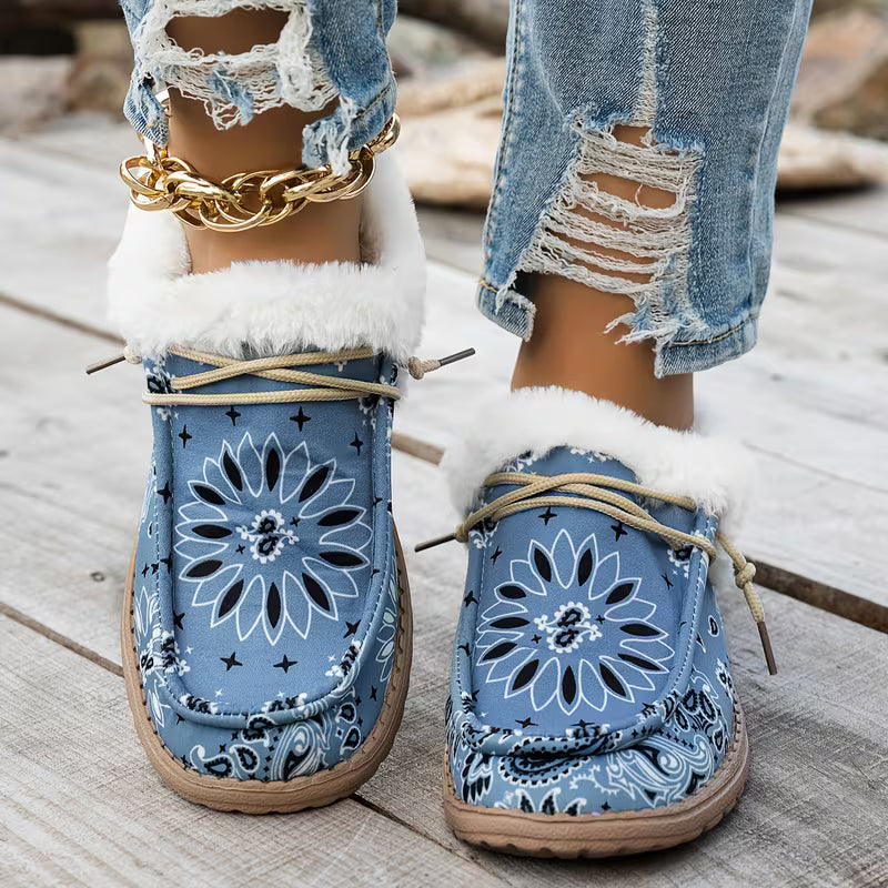PetalLoft™ Floral Print Lace Loafers