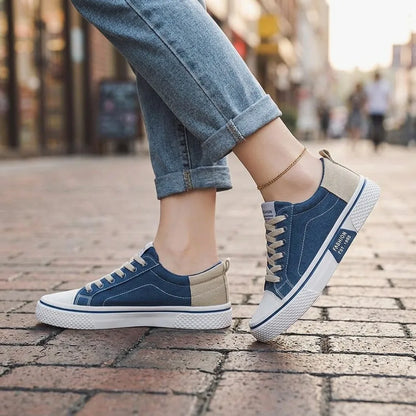 BlockLane™ Canvas Sneakers - Blue