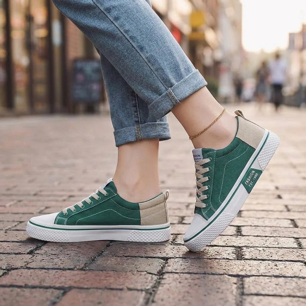 BlockLane™ Canvas Sneakers - Green