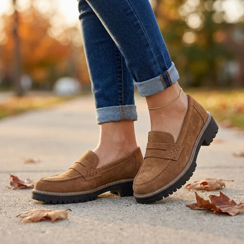 CobbleStep™ Suede Loafers - Brown