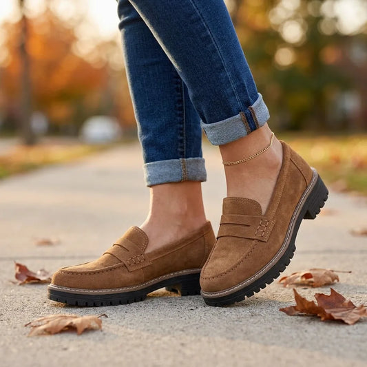 CobbleStep™ Suede Loafers - Brown