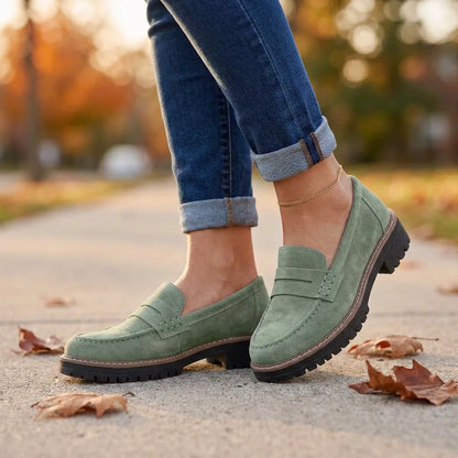 CobbleStep™ Suede Loafers - Green