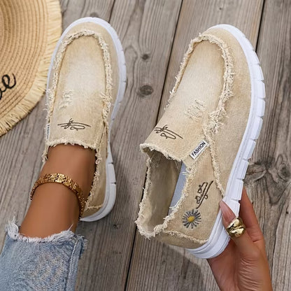 DriftCanvas™ Distressed Slip-On Sneakers