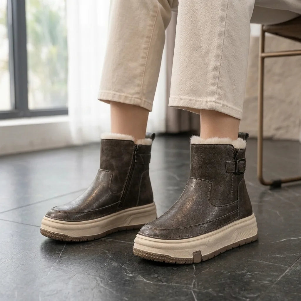 FrostLane™ Fleece-Lined Platform Boots - front