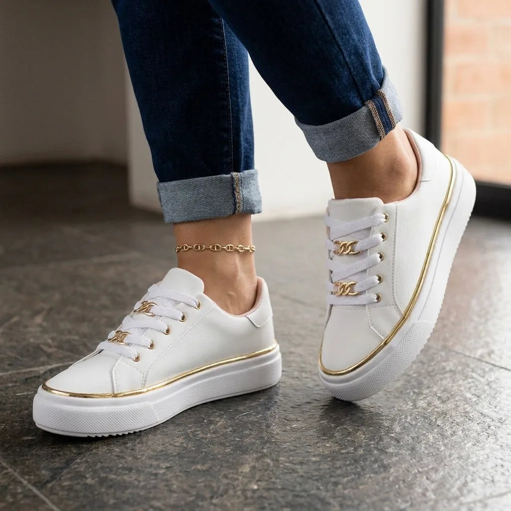 GildLane™ Platform Sneakers - White