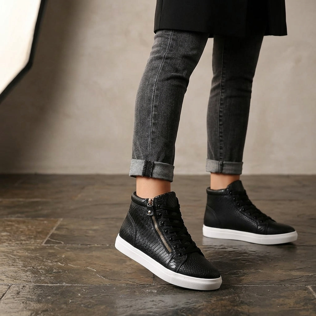 PeakStride High-Top Sneakers - Black