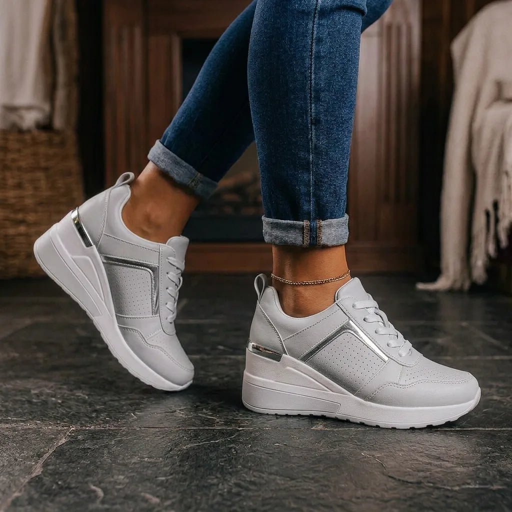 SkyLift™ Wedge Sneakers - Grey