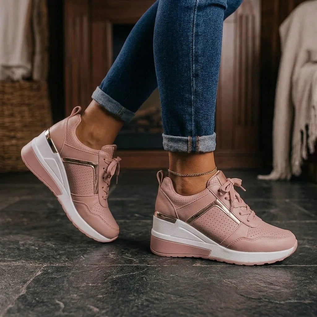SkyLift™ Wedge Sneakers - Pink