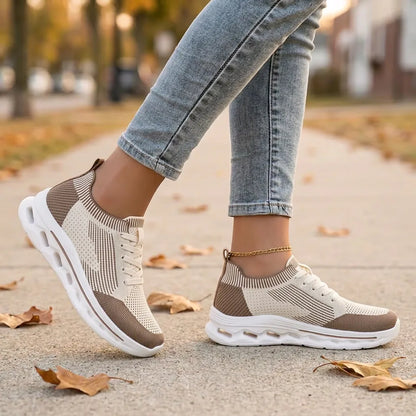 WaveKnit™ Mesh Comfort Sneakers - Brown